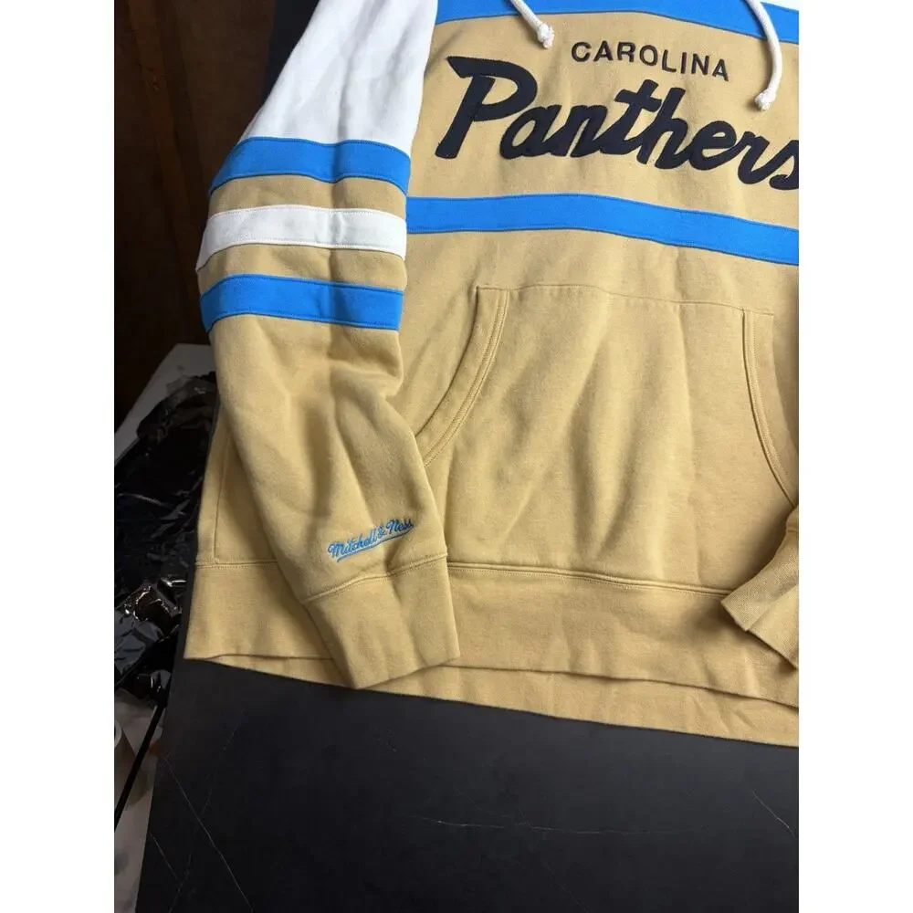 Mitchell & Ness Carolina Panthers Hoodie Men’s 2XL Throwbacks Colorblock NFL